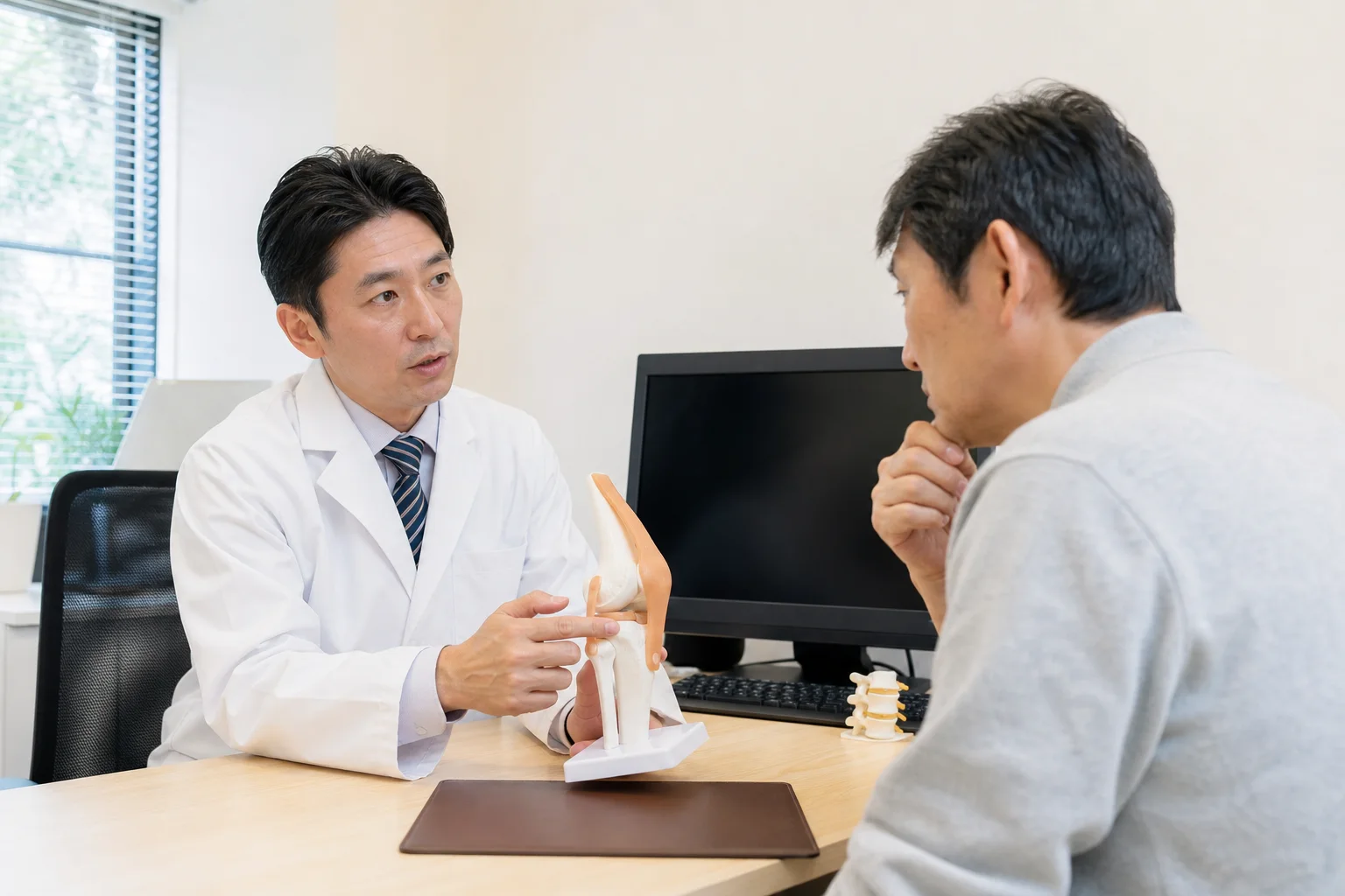 手術以外の治療選択肢を医師へ相談する患者さん