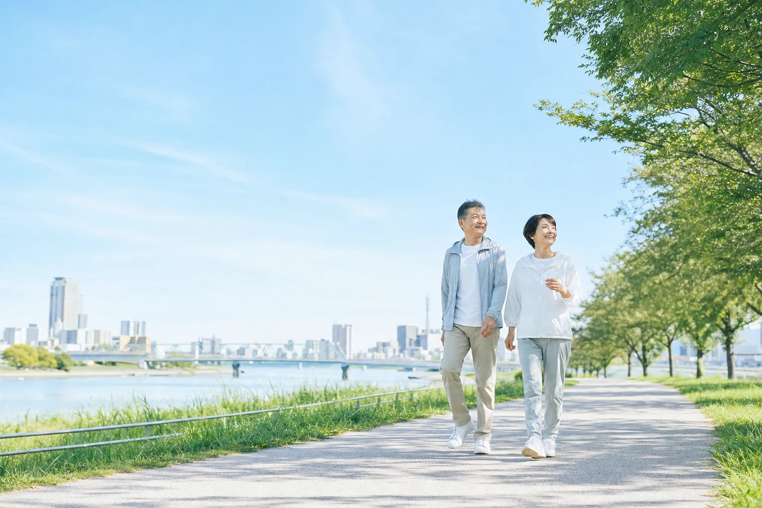 治療後の生活をイメージする日本人の写真